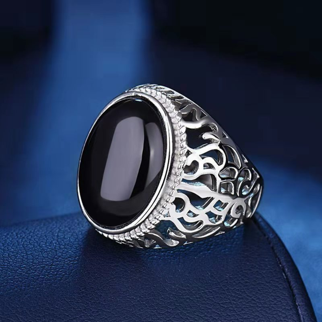 Obsidian Signet Ring